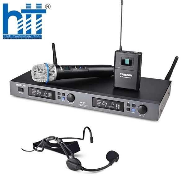 Micro không dây M2-R hai kênh, âm thanh chuẩn, phạm vi 100m