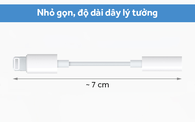 Cáp chuyển đổi Lightning sang 3.5mm Apple MMX62 thiết kế nhỏ gọn