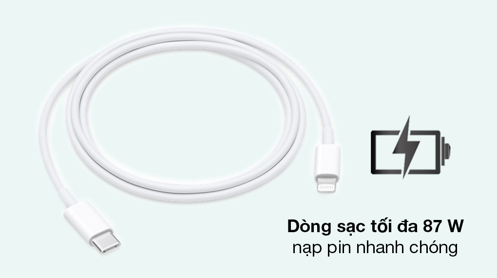 Cáp Type C - Lightning 1m Apple MM0A3 Trắng - Tốc độ sạc lên đến 87 W