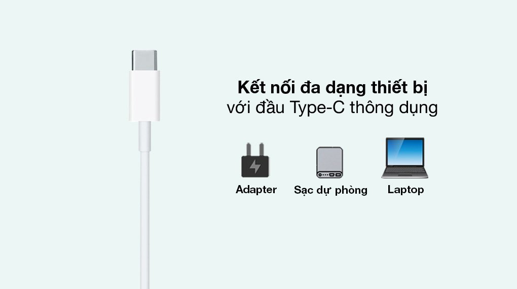 Đầu Type-C - Cáp Type C - Lightning 2m Apple MQGH2 Trắng Đầu Type-C - Cáp Type C - Lightning 2m Apple MQGH2 Trắng