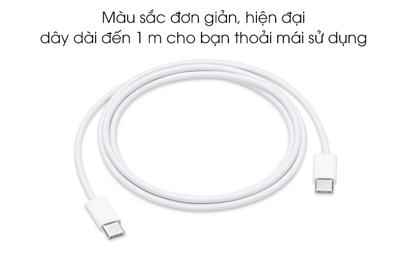 Cáp Type-C - Type-C 1 m Apple MUF72 Trắng thiết kế đơn giản