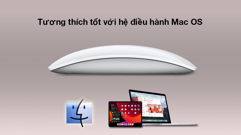 Tương thích tốt với hệ điều hành iPadOS, MacOS - Chuột Bluetooth Apple MK2E3 Trắng Tương thích tốt với hệ điều hành iPadOS, MacOS - Chuột Bluetooth Apple MK2E3 Trắng