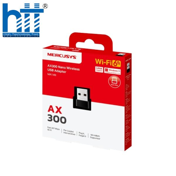 USB Wifi 6 Mercusys AX300 MA14N – nhỏ gọn nhưng mạnh mẽ.