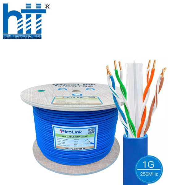 Hợp Thành Thịnh - Dây mạng, cáp mạng Cat6E UTP PicoLink P/N: PL-UTP305-6E-BLUE