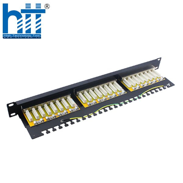 Hợp Thành Thịnh -  Patch Panel Cat6 24 port 1U PicoLink chuẩn 19'' lắp tủ full phụ kiện + kèm nhân (PL-S1U24 -C6)