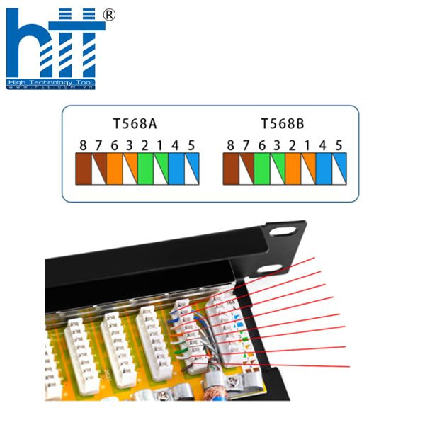 Hợp Thành Thịnh - Patch Panel Cat6A 24 port 1U PicoLink chuẩn 19'' lắp tủ (PL-S1U24 -C6A)