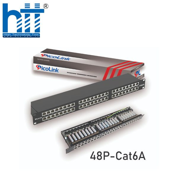 Hợp Thàn hThinh -  Patch Panel Cat6A 48 port 2U PicoLink chuẩn 19 (PL-S1U48 -C6A)