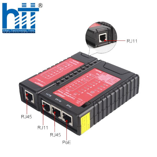 Hợp Thành Thịnh - Máy Test Cáp Mạng Đa Năng RJ11, RJ45, BNC, POE Noyafa NF-468S