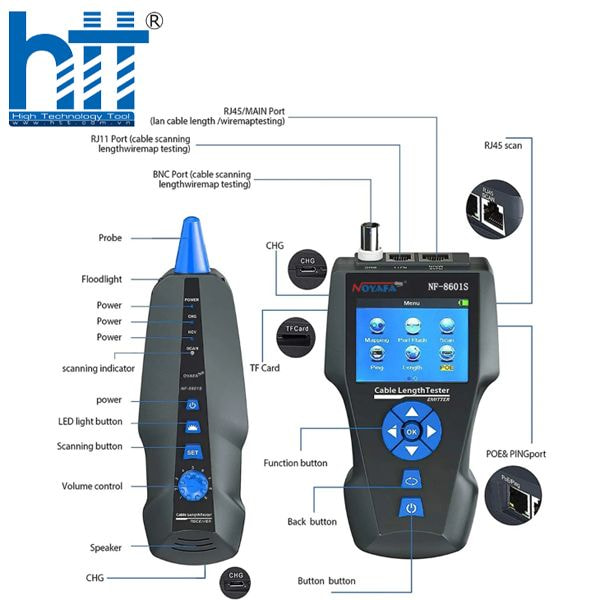 Hợp Thành Thịnh - Máy test mạng Noyafa NF-8601S Test RJ45, RJ11, BNC