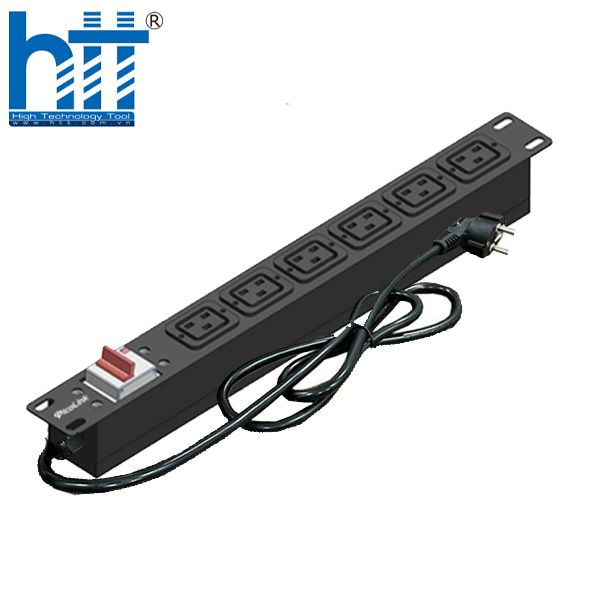 Hợp Thành Thịnh - Thanh nguồn PDU PicoLink Đa năng 6 ổ cắm 32A dùng cho tủ mạng có Attomat MCB có dây nguôn (PL-PDU6DMBC19)