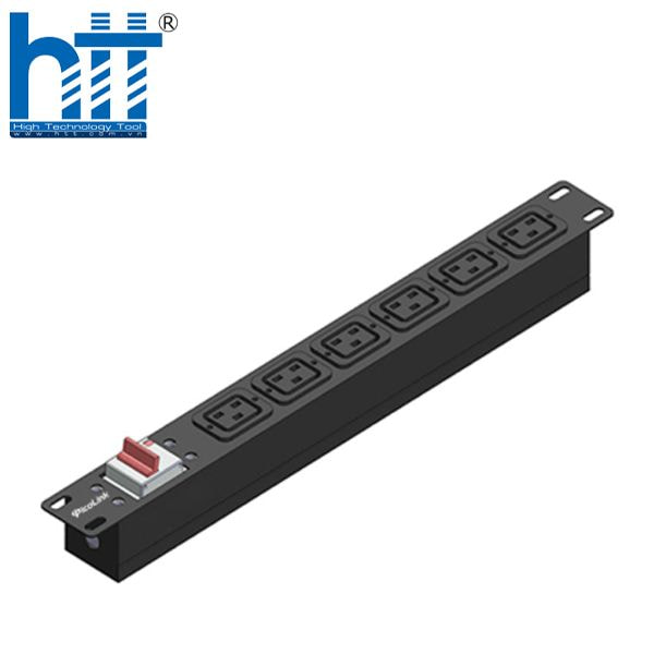 Hợp Thành tThịnh - Thanh nguồn PicoLink PDU Đa năng 6 ổ cắm 32A dùng cho tủ mạng có Attomat MCB (PL-PDU6MBC19)