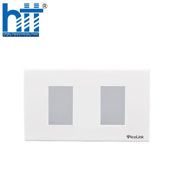 Hợp Thành Thịnh - Mặt 2 cổng hình chữ nhật, trắng sứ PicoLink (PL1910F2)