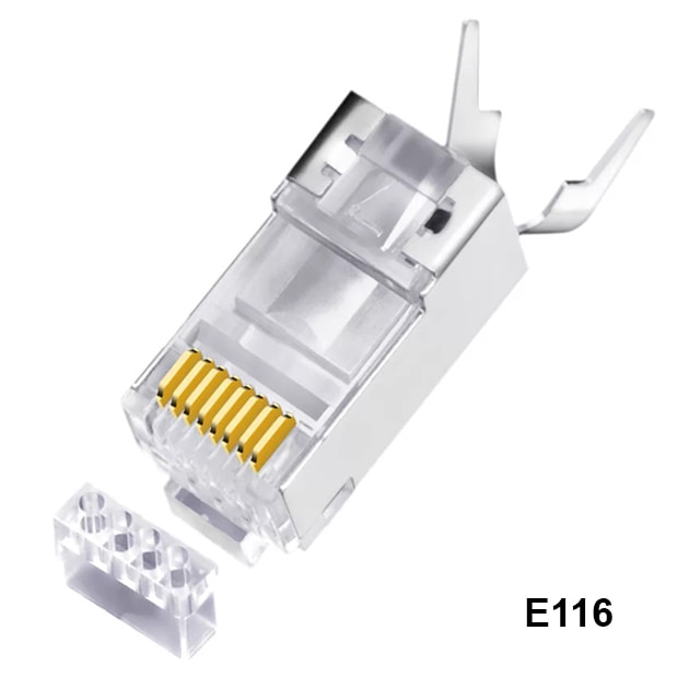 Đầu bấm mạng Cat7 10G có kẹp đuôi 50U-568A/B T-E174