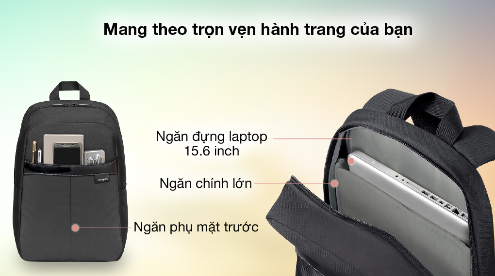 Tiện dụng - Balo Laptop 15.6 inch Targus Safire TSB883-72 Đen