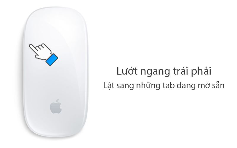 Chuột Bluetooth Apple MLA02 - Chuyển qua các tab đang mở trên trình duyệt Safari HTT-Chuột Bluetooth Apple MLA02