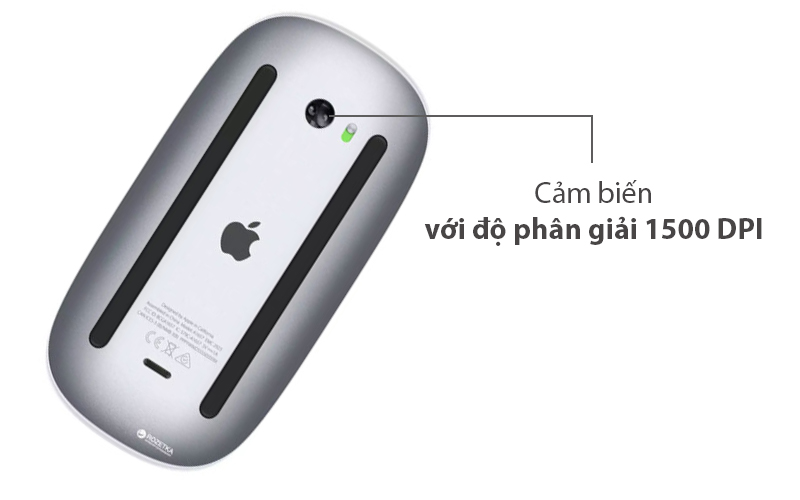 Chuột Bluetooth Apple MLA02 - Độ phân giải của cảm biến là 1500 DPI HTT-Chuột Bluetooth Apple MLA02