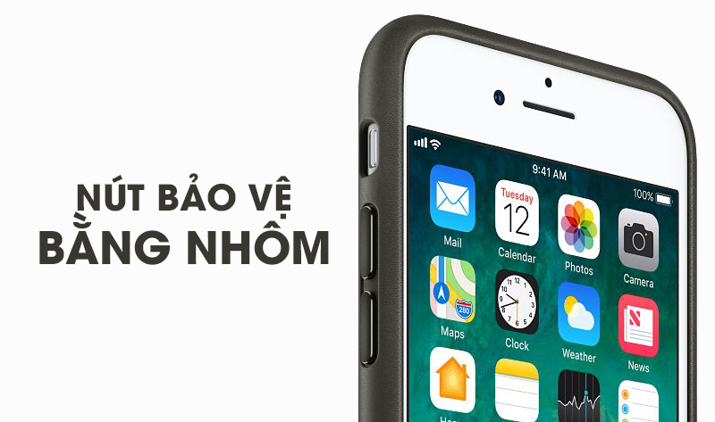 Ốp lưng iPhone 7-iPhone 8 da Apple MQHC2 Xám Chì Ốp lưng iPhone 7-iPhone 8 da Apple MQHC2 Xám Chì