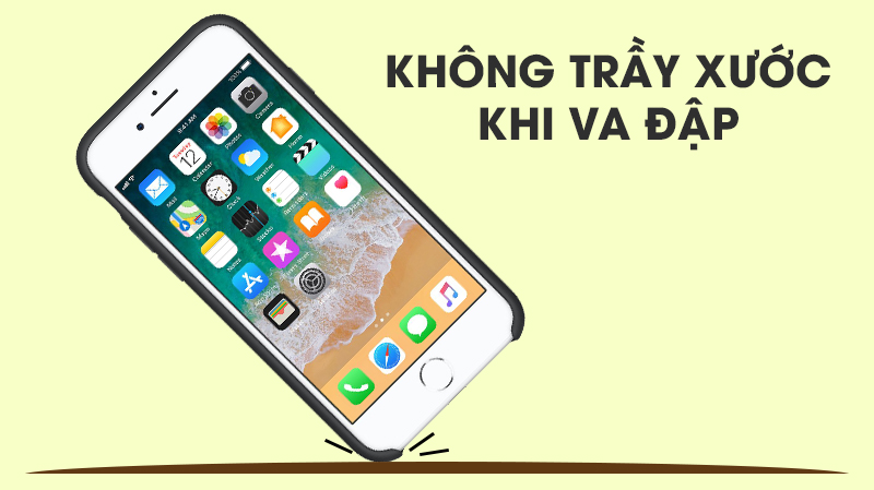 Ốp lưng iPhone 8 - iPhone 7 Silicone Apple MQGK2 Đen Ốp lưng iPhone 8 - iPhone 7 Silicone Apple MQGK2 Đen