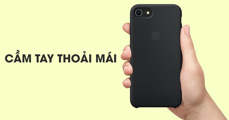 Ốp lưng iPhone 8 - iPhone 7 Silicone Apple MQGK2 Đen Ốp lưng iPhone 8 - iPhone 7 Silicone Apple MQGK2 Đen