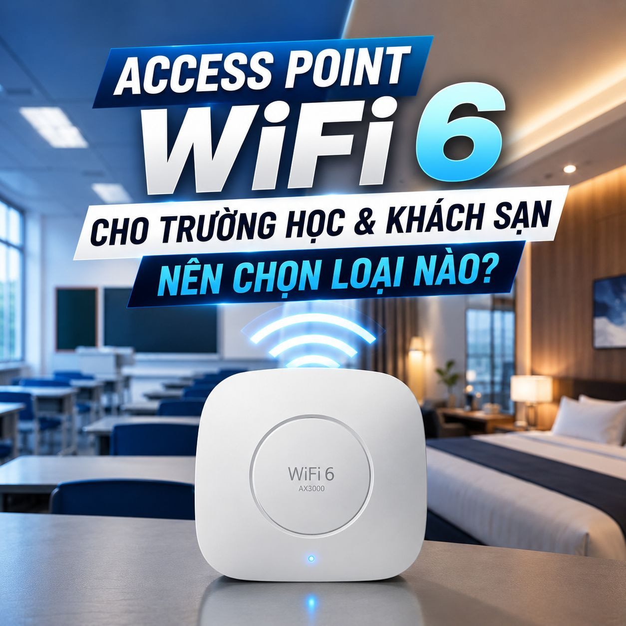 Access Point WiFi cho trường học và khách sạn - Hợp Thành Thịnh