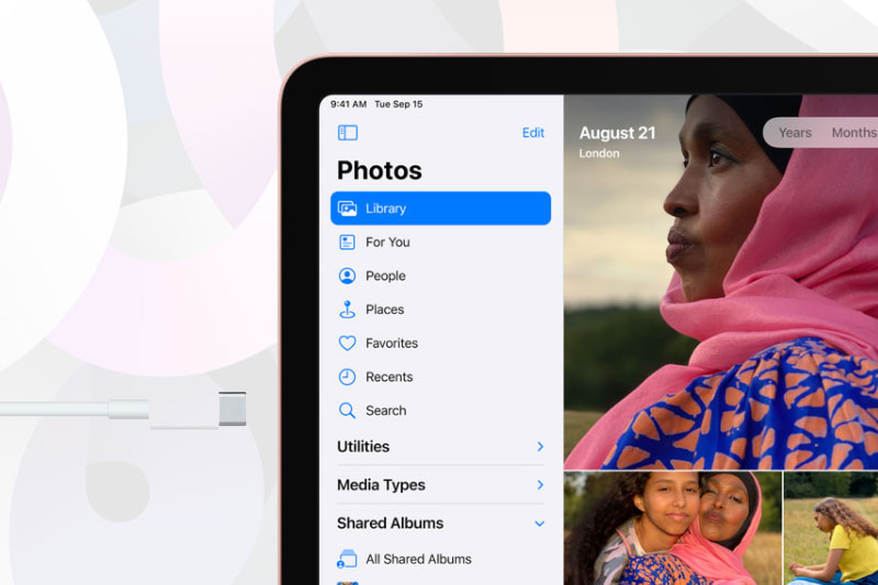 USB C dễ dàng kết nối với phụ kiện mở rộng | iPad Air 4