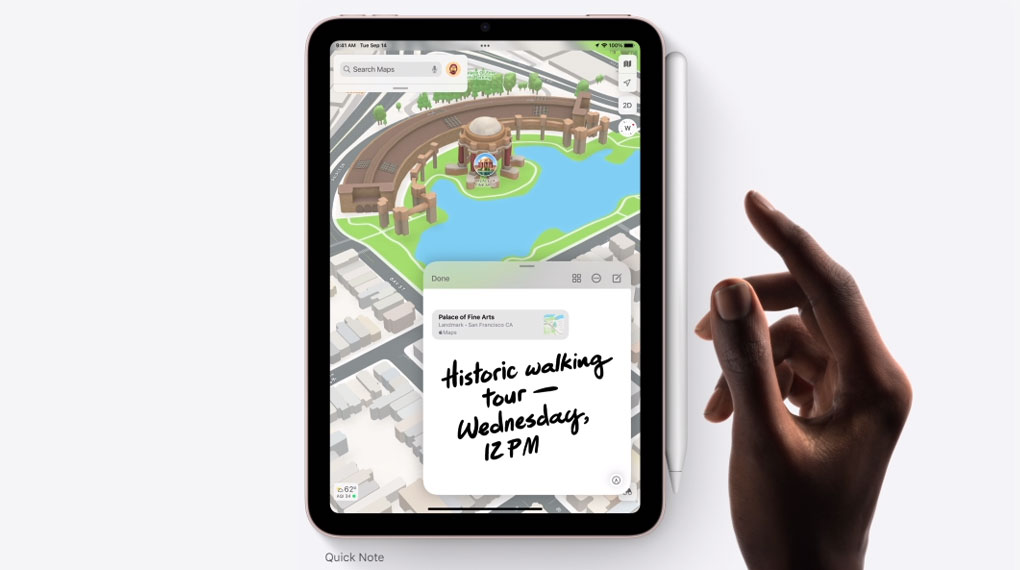 Kết nối nhanh chóng với Apple Pencil - iPad mini 6 WiFi Cellular 256GB