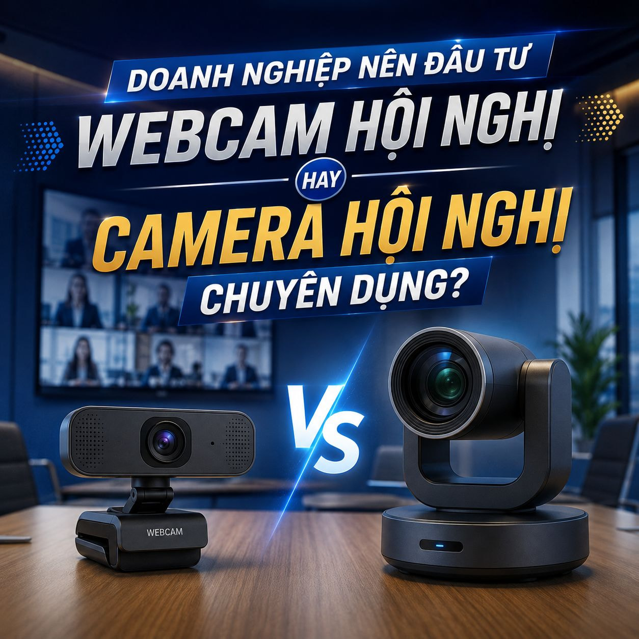 webcam vs camera hội nghị - Hợp Thành Thịnh