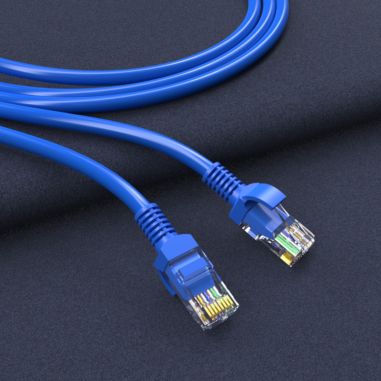 Cáp mạng đúc sẵn cat6 UTP Lention L6-5M-BL