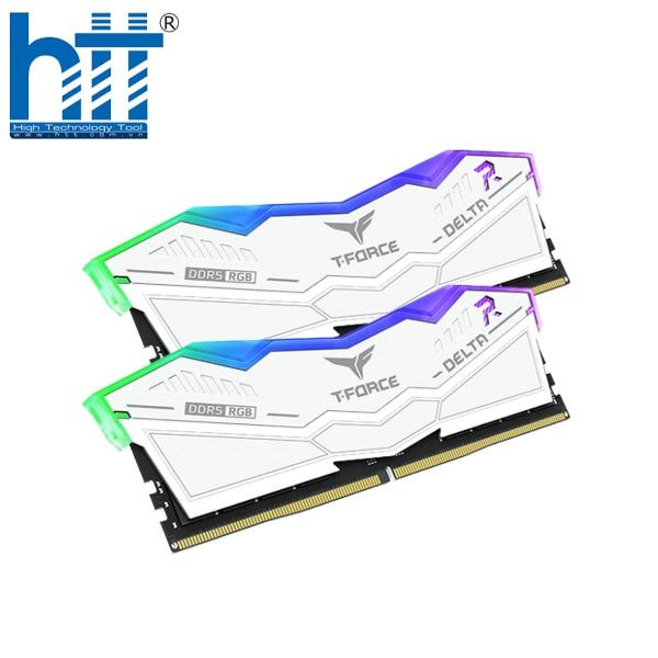 HỢP THÀNH THỊNH - RAM DDR5 TEAMGROUP T-FORCE DELTA RGB 64GB 6000Mhz (2x32GB) WHITE