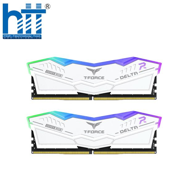 HỢP THÀNH THỊNH - RAM DDR5 TEAMGROUP T-FORCE DELTA RGB 64GB 6000Mhz (2x32GB) WHITE