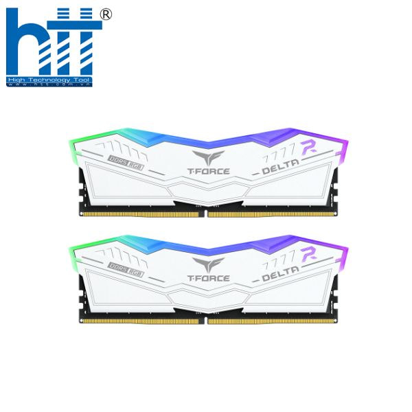 HỢP THÀNH THỊNH - RAM TeamGroup T-Force Delta RGB 32GB (16GB x 2) 6000Mhz DDR5 White