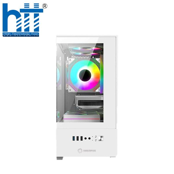Case COOLERPLUS CPC-X34W thiết kế trắng tối giản phù hợp mọi setup