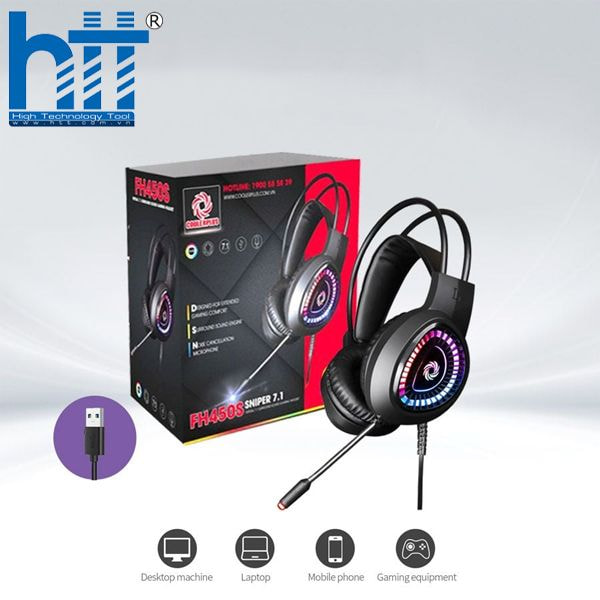 Tai nghe FH450 LED – âm thanh rõ, thiết kế LED đẹp