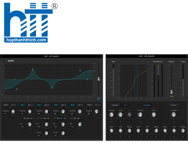 ATEM Software Audio Mixer screens