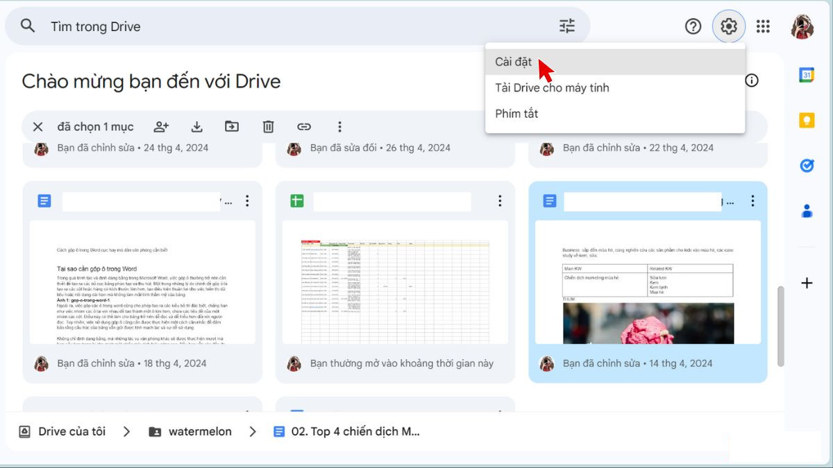 Cách bảo mật Google Drive khi liên kết ứng dụng bước 1