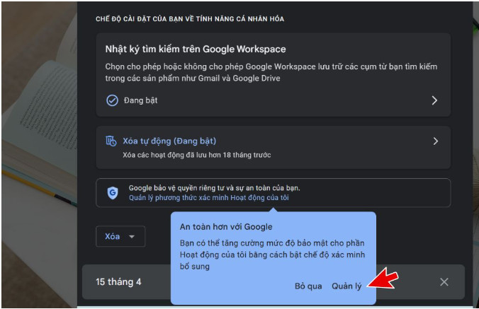 Cách bật bảo vệ trên Google Drive bước 3