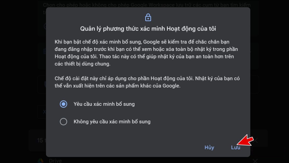 Cách bật bảo vệ trên Google Drive bước 4