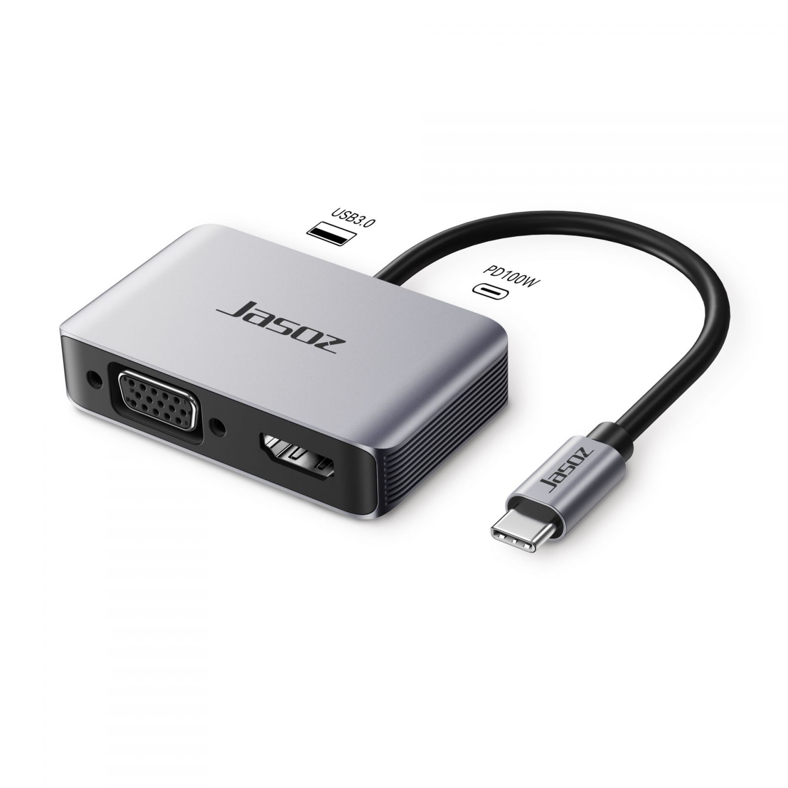 Bộ chuyển đổi Type-C 4 trong 1 18cm T-H107