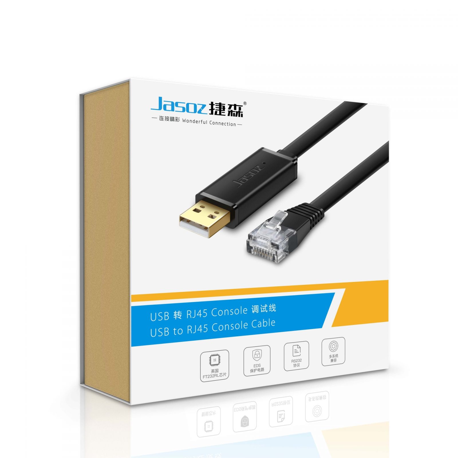D111 Cáp gỡ lỗi bảng điều khiển USB sang RJ45 1.5m T-D163