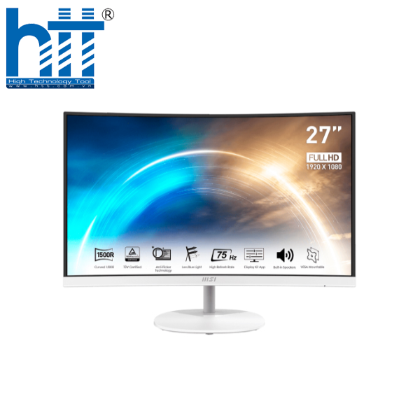 Hợp Thành Thịnh - Màn hình cong MSI PRO MP271CAW Trắng (27.0Inch/ Full HD/ 75HZ/ 250cd/m2/ VA/ Loa)