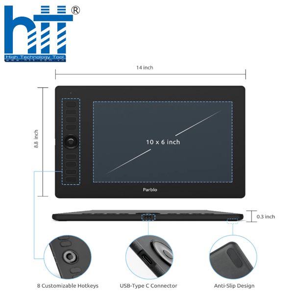 Hợp Thành Thịnh - Bảng vẽ Parblo A610 Pro (8192)