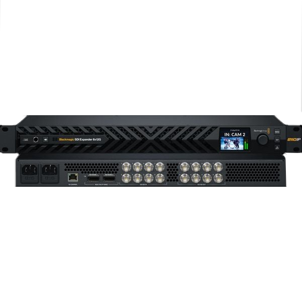 Nâng cấp hạ tầng truyền hình IP với Blackmagic SDI Expander 8x12G hỗ trợ Ethernet 100G tốc độ cao.