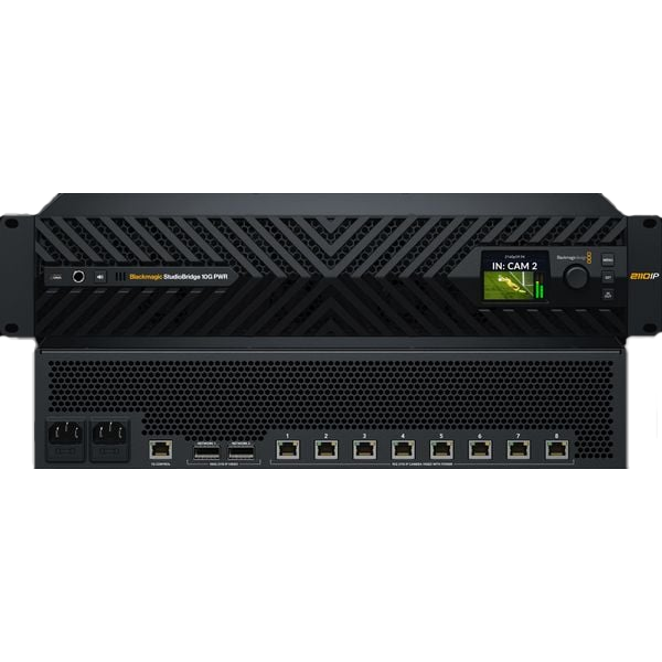 Tối ưu hạ tầng broadcast IP với Blackmagic StudioBridge 10G PWR hỗ trợ PoE++ 90W chuyên nghiệp.