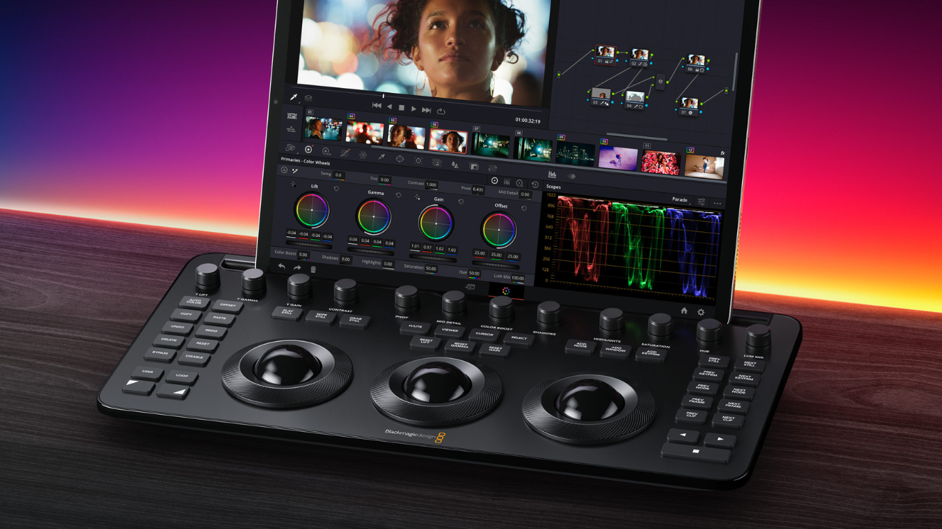 DaVinci Resolve Micro Color Panel (VI) – Tăng tốc color grading chuyên nghiệp với 3 trackball chuẩn studio!