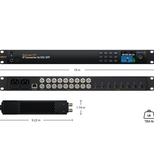 Tối ưu hạ tầng IP Broadcast với Blackmagic 2110 IP Converter 8x12G SFP.