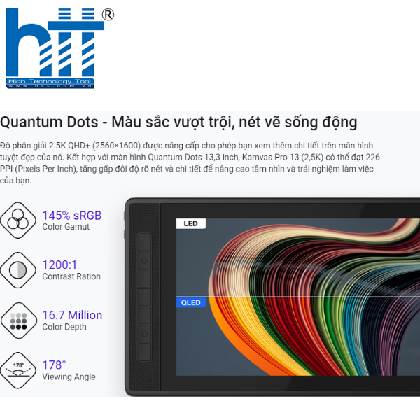 Hợp Thành Thịnh - Bảng vẽ điện tử Huion Kamvas Pro 13 (GT-1302)