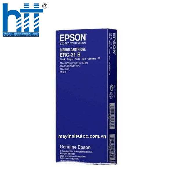 Epson ERC31B – Mực in đen bền màu, in hóa đơn mượt mà.