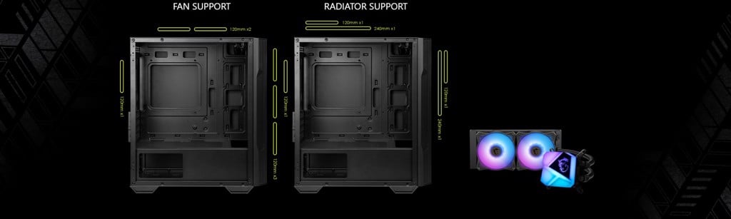 GEARVN - Case MSI MAG FORGE M100A (4 fan ARGB)