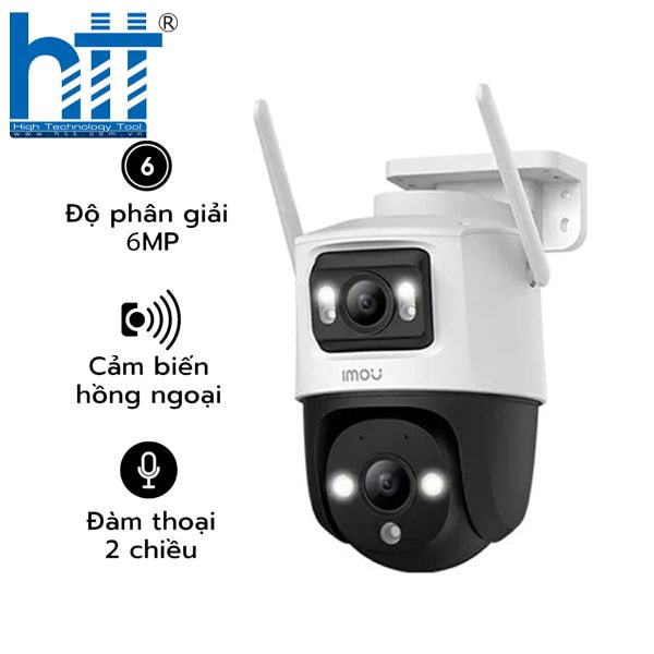 Camera ngoài trời iMOU Cruiser Dual 6MP – kết nối WiFi, AI thông minh.