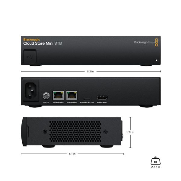 Blackmagic Cloud Store Mini 8TB – Đồng bộ Dropbox toàn cầu, tối ưu DaVinci Resolve và studio hậu kỳ hiện đại.
